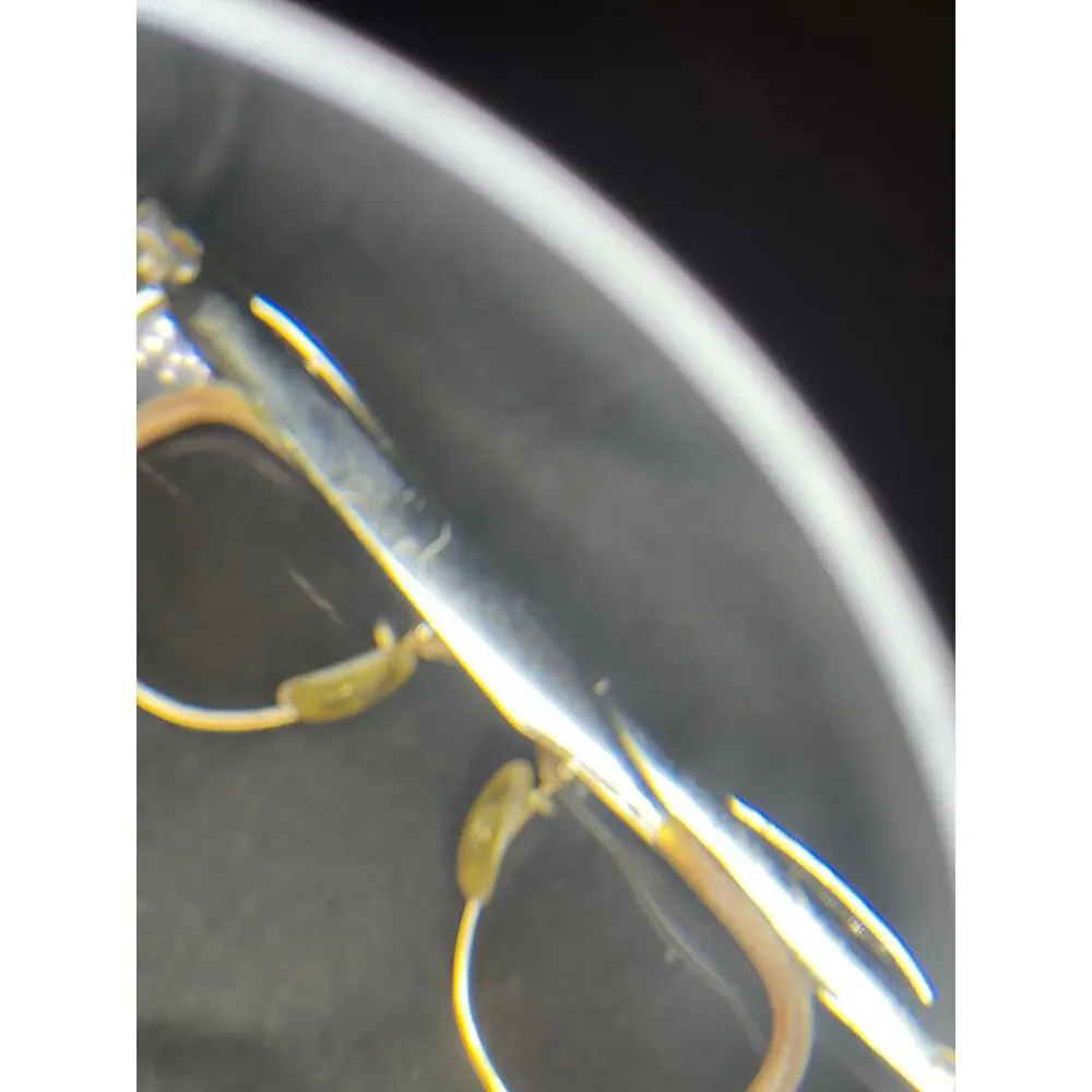Cat Eye Glasses Art-Craft Gold Aluminum Browline Etched Floral 50s USA Vintage